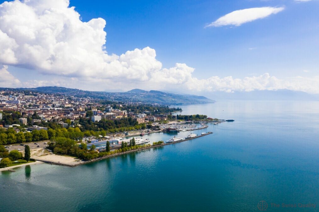 aerial view of ouchy waterfront in lausanne switzerland 10