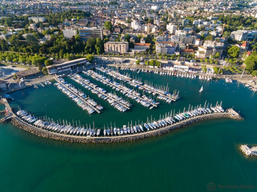 aerial view of ouchy waterfront in lausanne switzerland 23