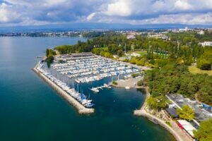 aerial view of ouchy waterfront in lausanne switzerland 6