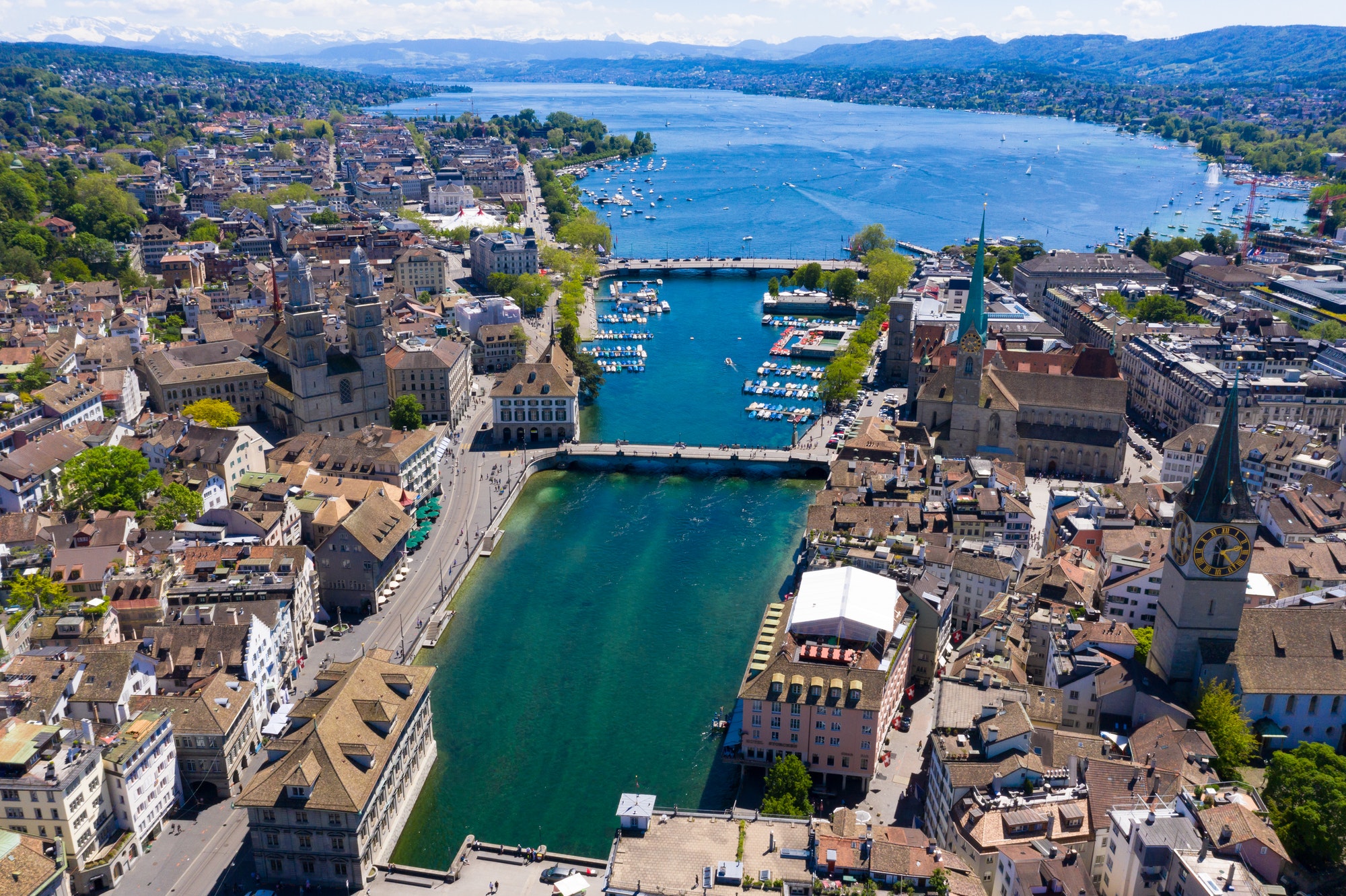 Aerial view of Zurich city in Switzerland | The Swiss Quality