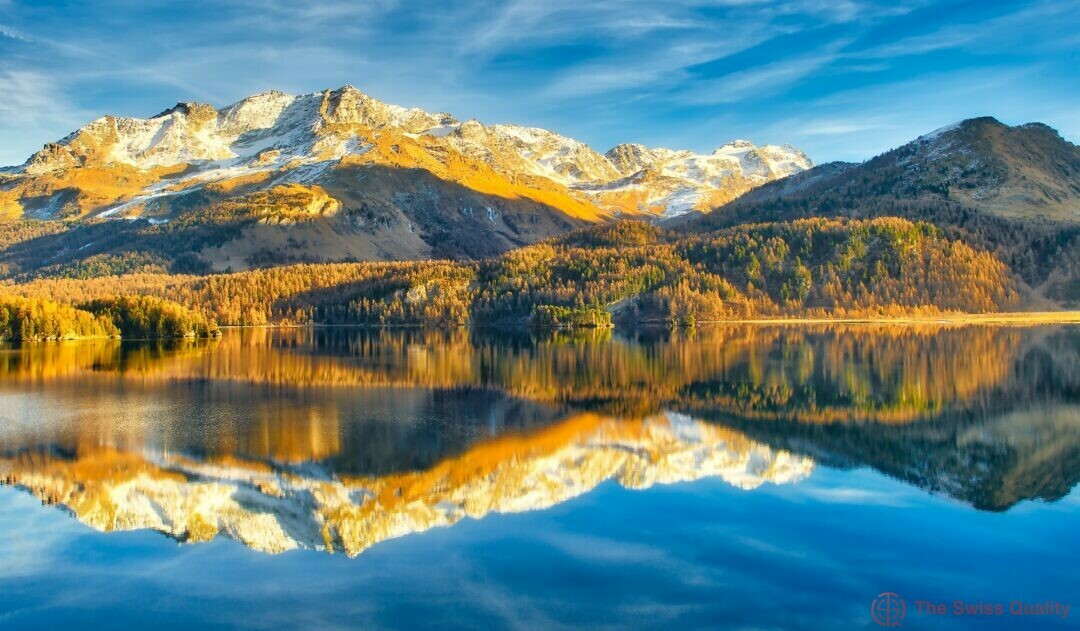 alpine lake in late autumn