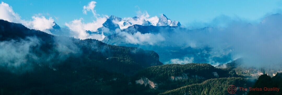 amazing view of the switzerland alps