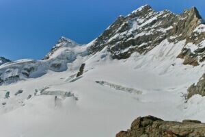 glacier on the top of jungfrau