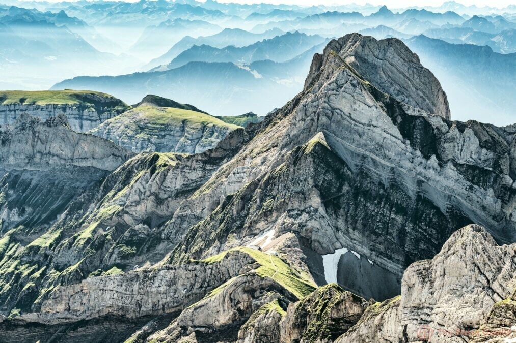 mountain view from mount saentis switzerland swiss alps