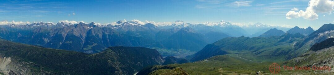 panorama of the swiss alps