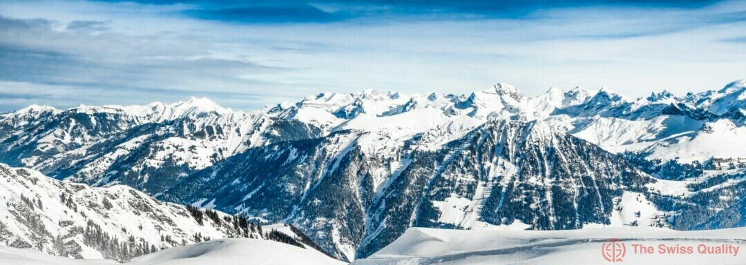 view of the alps mountains in switzerland winter landscape pa