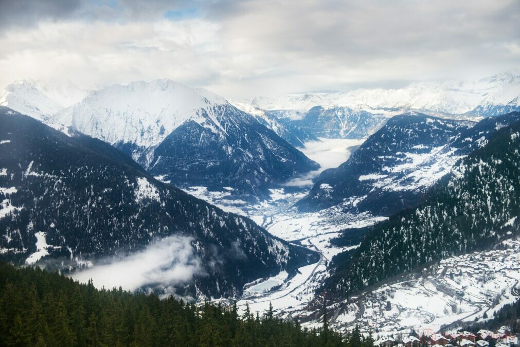 winter view on the valley in swiss alps verbier switzerland 2