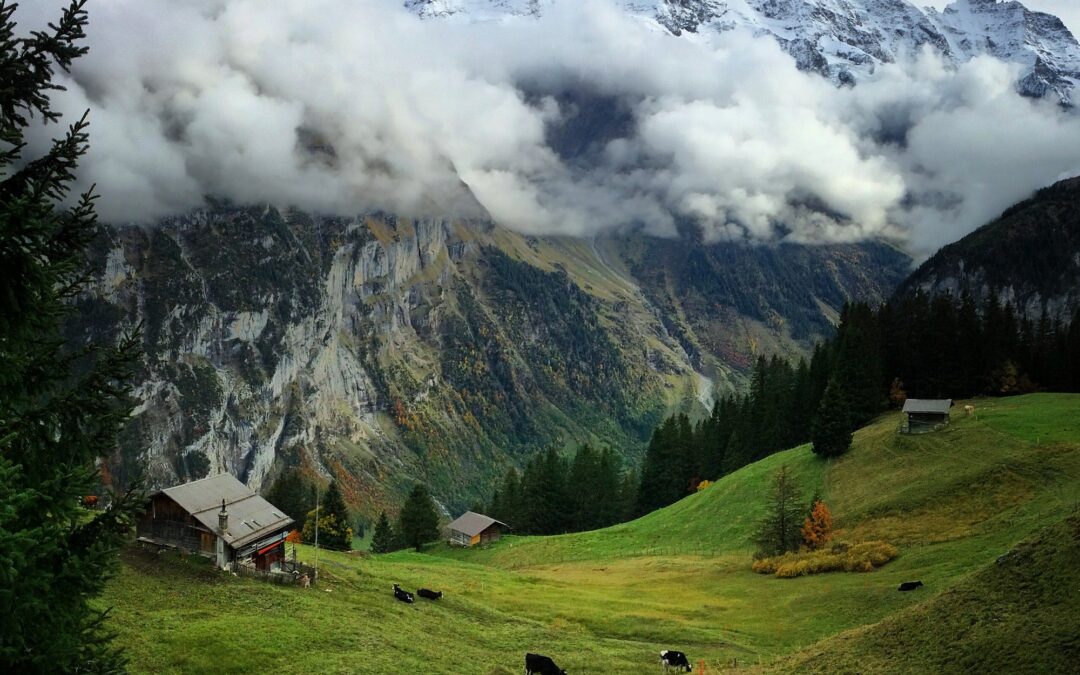 village in swiss alps