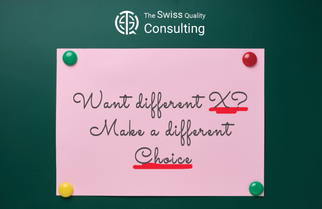 Making Different Choices: Want different X? Make a different Choice
