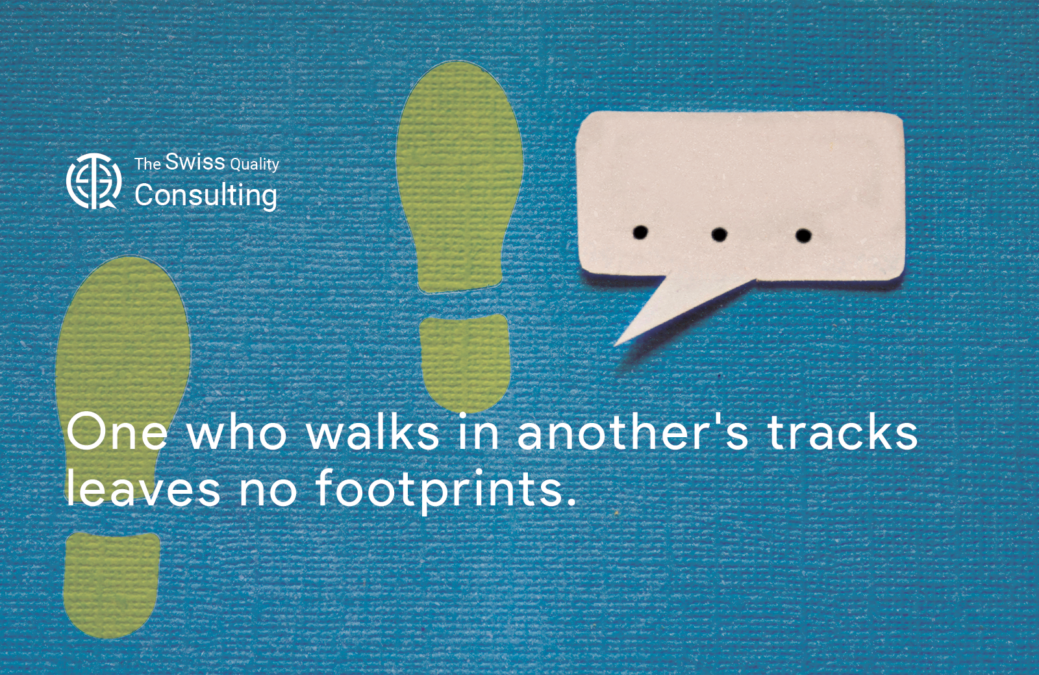 Individuality: One who walks in another’s tracks leaves no footprints.