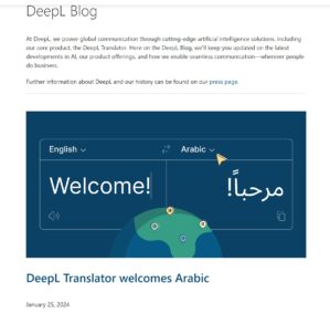DeepL Arabic translation